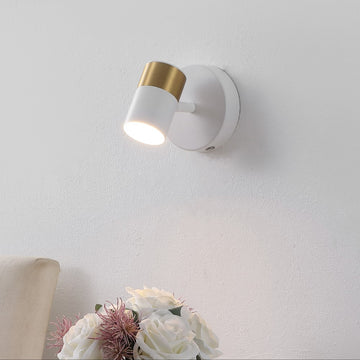 Paola 6" 1-Light Modern Adjustable Head Integrated Dimmable LED Rechargeable Wall Spotlight with Touch Sensor - JONATHAN Y
